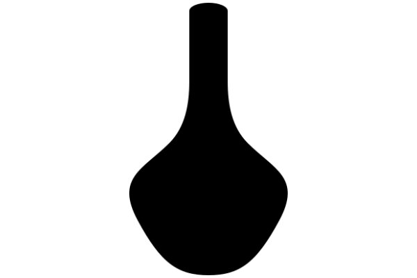 A Solid Black Silhouette of a Bottle