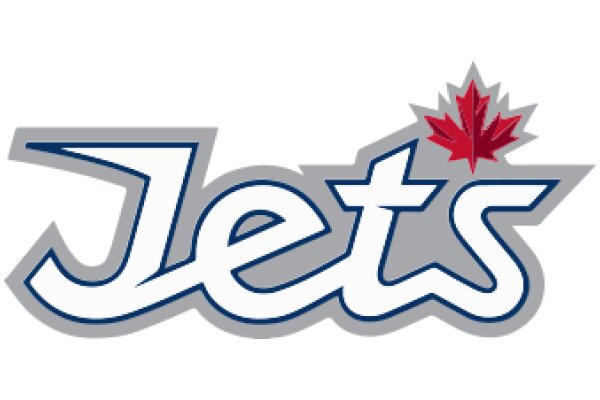 Jets Logo with Red Maple Leaf