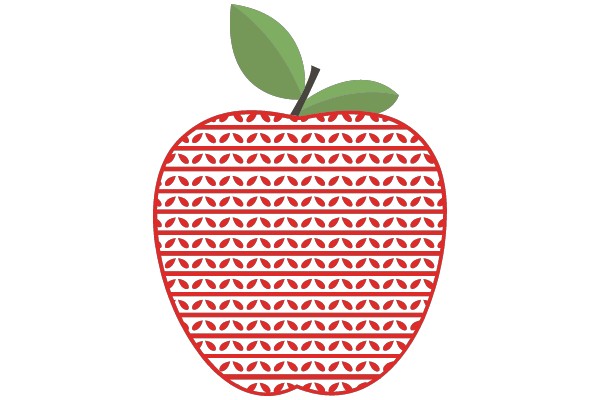 Vibrant Apple with a Red and White Pattern