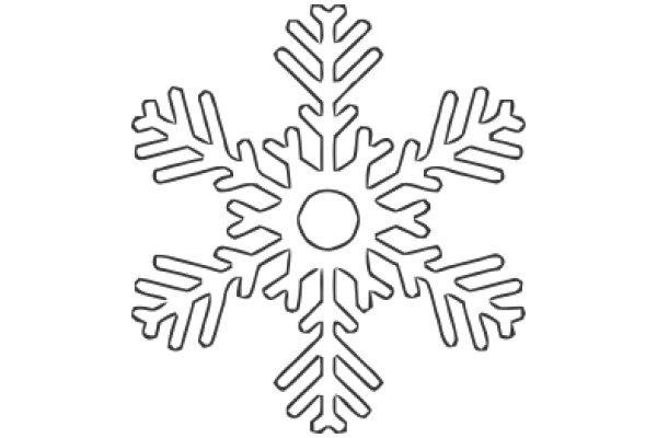 Simplistic Snowflake Design: A Minimalist Artwork