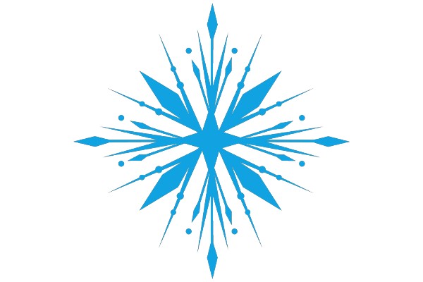 Stylized Blue Snowflake Design