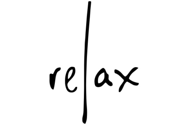 A Simple Image of the Word 'Relax' in a Stylized Font