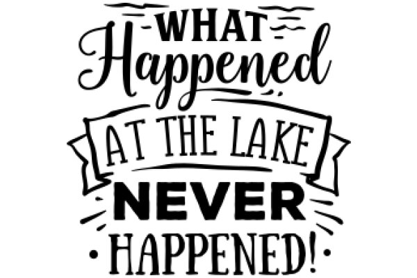 What Happened at the Lake Never Happened!