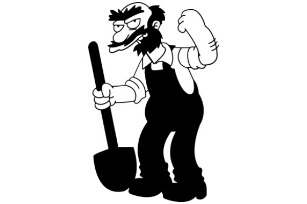 The Angry Bearded Man with a Shovel