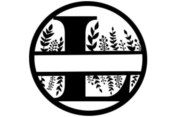 Monochrome Logo with Nature-Inspired Design