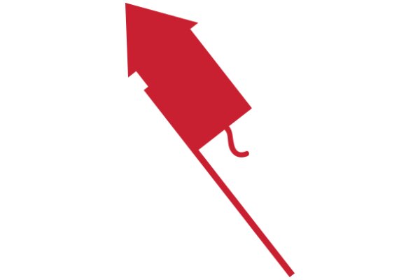 A Red Arrow on a White Background