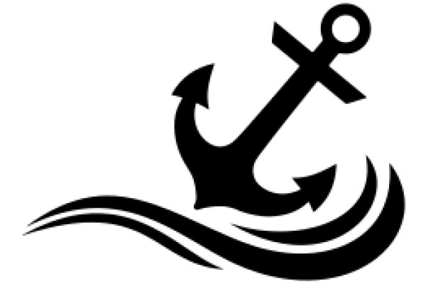 Anchor Icon with Swirling Waves