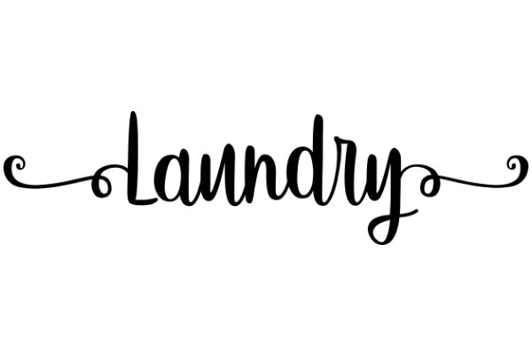 Stylized Laundry Logo with Curved Text