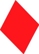 Vivid Red Geometric Shape