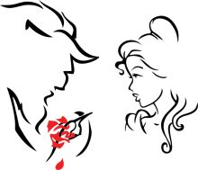 A Tale of Two: A Silhouette and a Sketch of a Rose