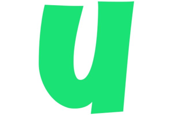 Vibrant Green Letter 'U' in a Simple, Modern Style