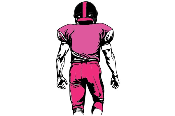 A Vintage Football Player Illustration