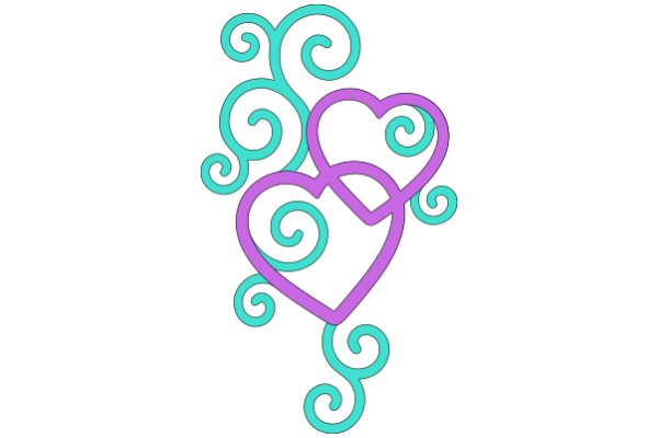 Vibrant Heart Design: A Colorful and Stylized Graphic