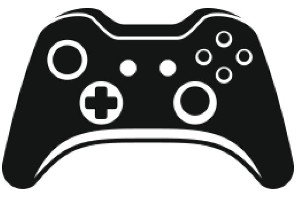 Stylized Black Gaming Controller Icon