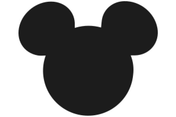 Simplistic Black Mickey Mouse Silhouette