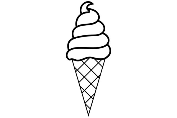 A Classic Illustration of an Ice Cream Cone