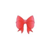 A Red Bow Against a White Background