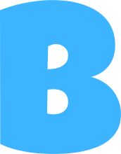 A Clear and Simple Blue Letter 'B'