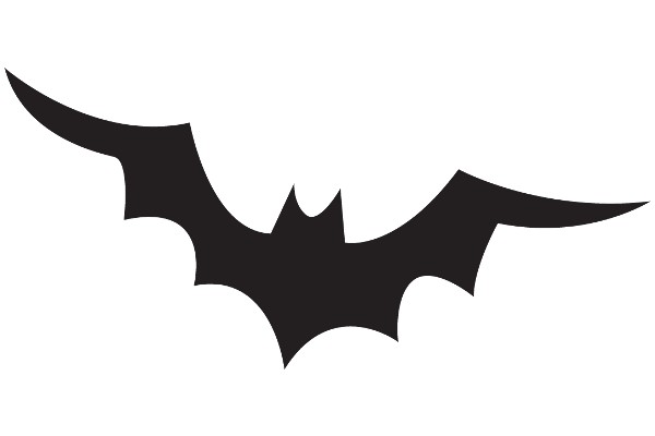 Stylized Black Bat Silhouette