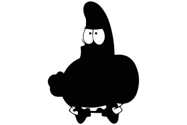 A Silhouette of a Character with a Surprised Expression