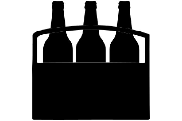 A Trio of Beer Bottles in Silhouette