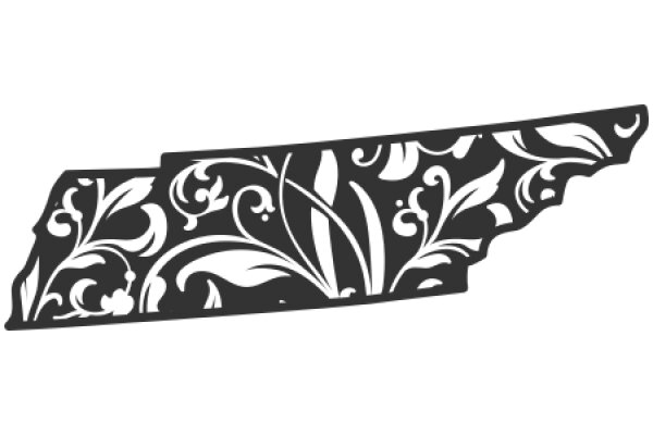 Stylized State Outline with Floral Design