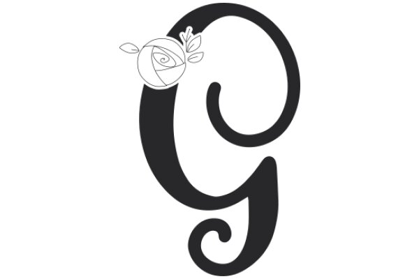 Stylized Letter 'G' with a Flower Design