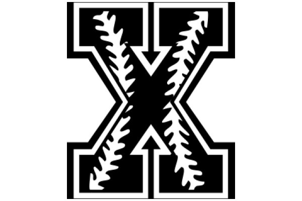 Stylized X with a Tree Branch Design