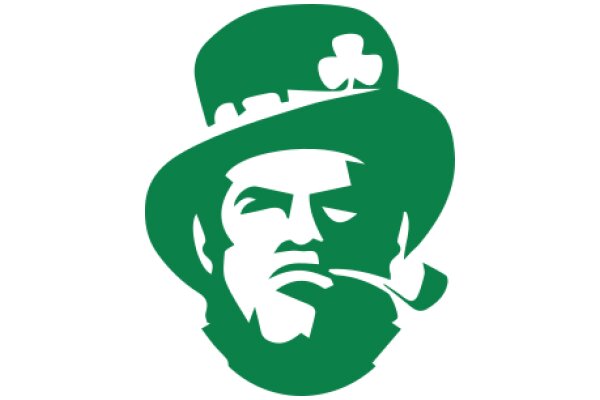 Stylish St. Patrick's Day Logo: A Chic Clover Hat and Mustache Design