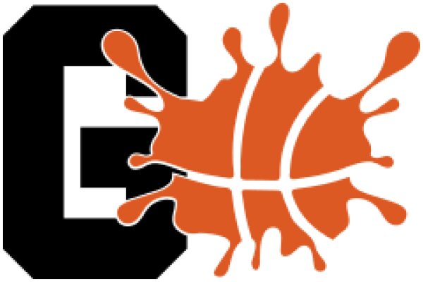 Elegant Orange Basketball Logo with Black Lettering