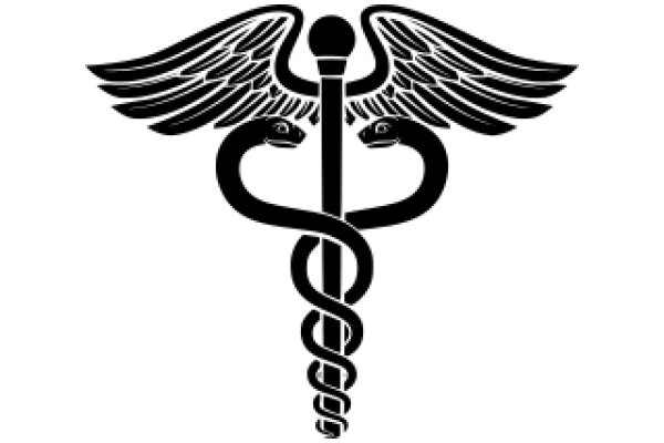 Stylized Medical Cross with Snake and Microphone