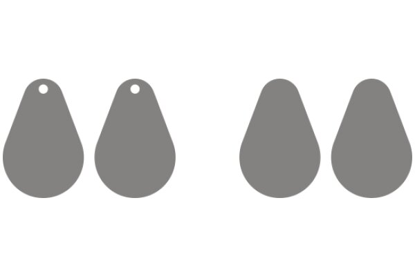 A Set of Three Gray Icons with Circles