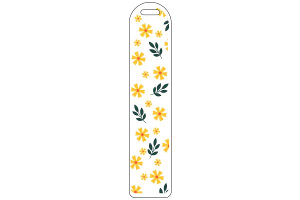 Floral Patterned Phone Case with Yellow Flowers and Green Leaves