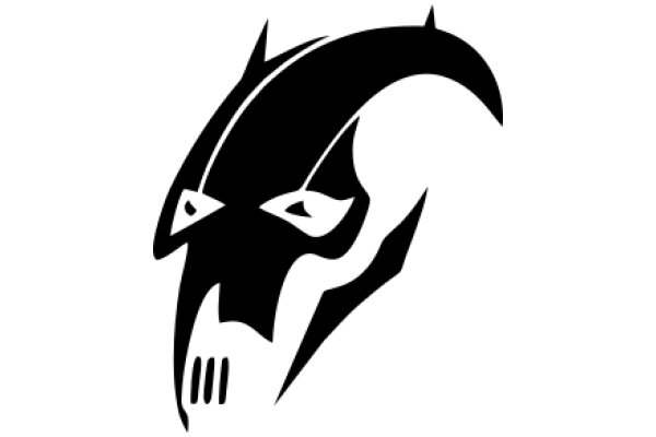 Stylized Logo of a Bat-like Character