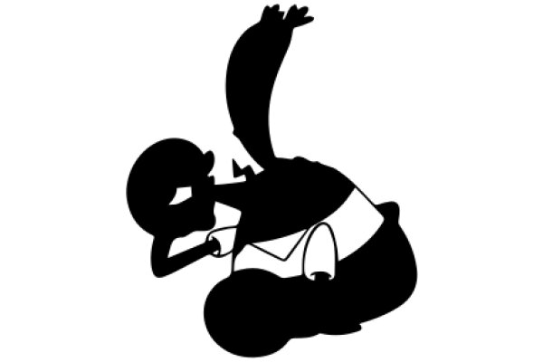 A Silhouette of a Cartoon Character in a Silhouette Style