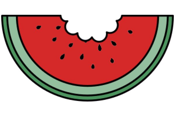 Vibrant Watermelon Illustration with a Playful Twist