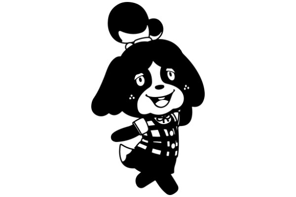 A Playful Puppy Character in a Stylish Outfit