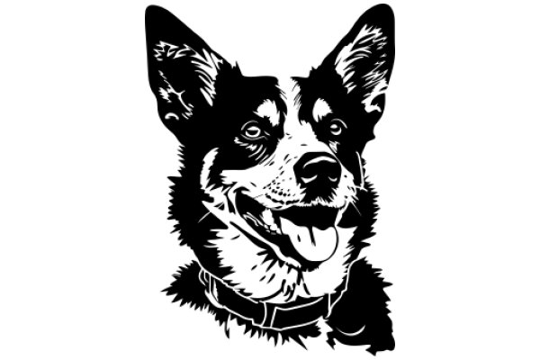 Stylized Portrait of a Dog's Head