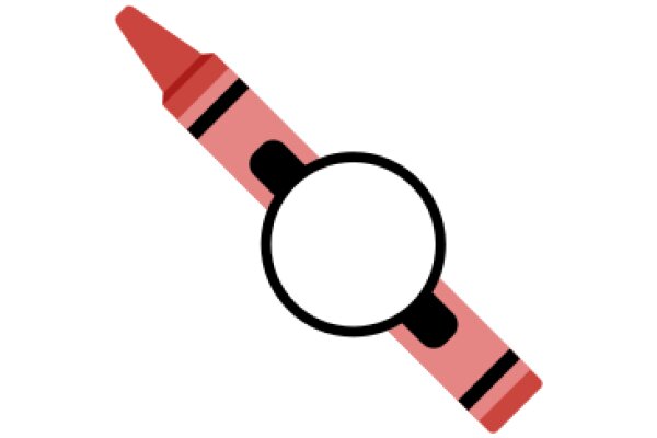 A Vibrant Pink Crayon with a Black Circle on Top