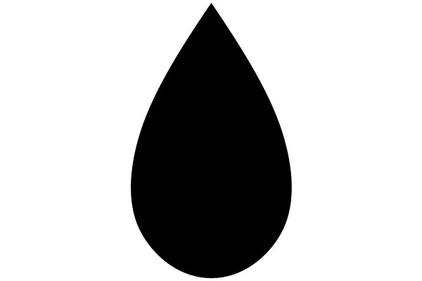 A Solid Black Drop Shape