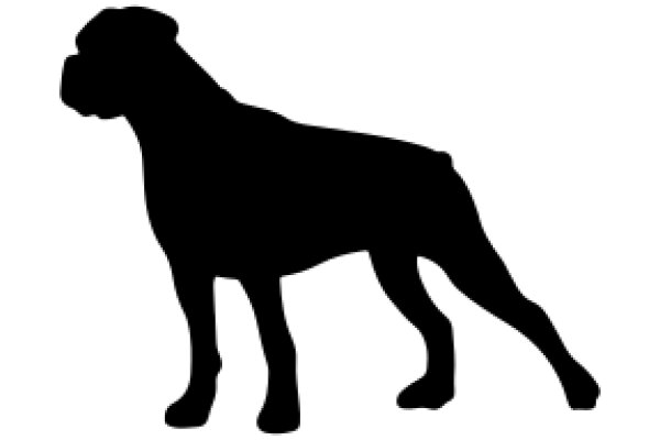 A Silhouette of a Dog on a White Background