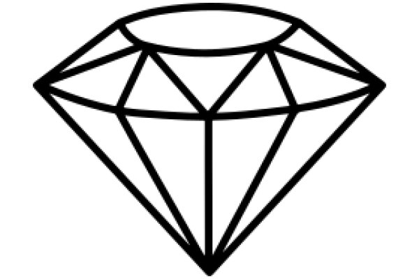 Stylized Diamond Icon with Geometric Design