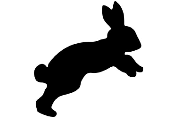 Silhouette of a Playful Bunny