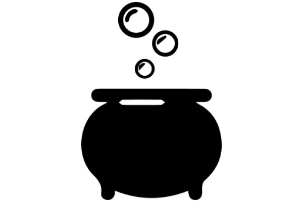 A Whimsical Illustration of a Cauldron with Floating Bubbles