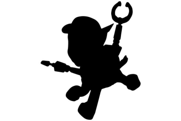 Silhouette of a Character with a Hookah