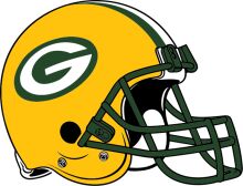 Green and Gold Football Helmet