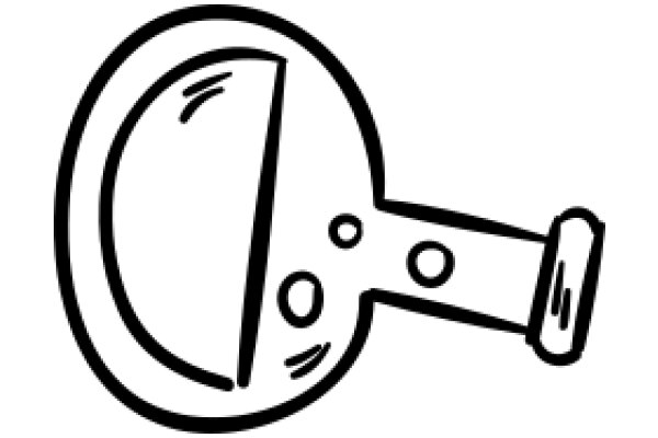 A Simple Line Drawing of a Magnifying Glass