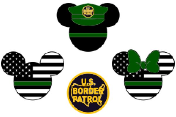 A Collection of Border Patrol-Themed Stickers and Logos