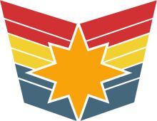 Vibrant Logo Design: A Colorful Starburst Emblem