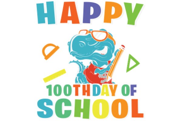 Celebrating 100 Days of School with a Blue Dinosaur